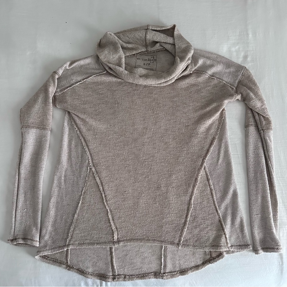 We The Free Gold Knit Sweater Size Small
